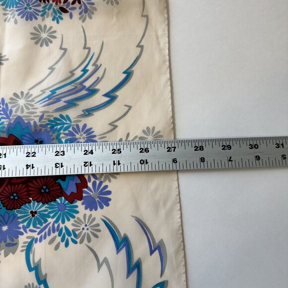 Vintage Liberty Scarf Floral Print Polyester Square Scarves Made In Japan - Picture 3 of 5